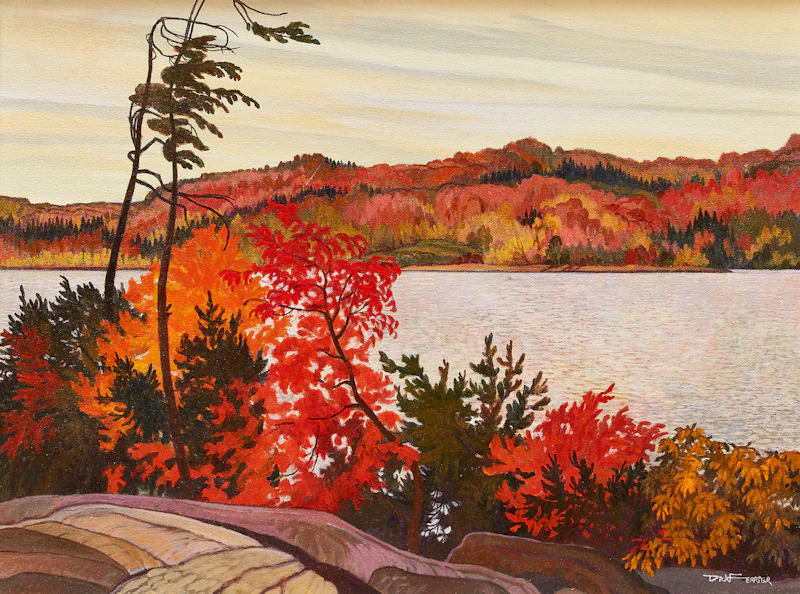 Richard Ferrier, Montreal River, acrylic on board