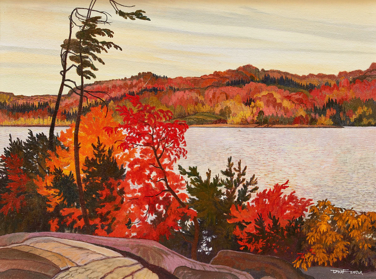 Richard Ferrier, Montreal River, acrylic on board