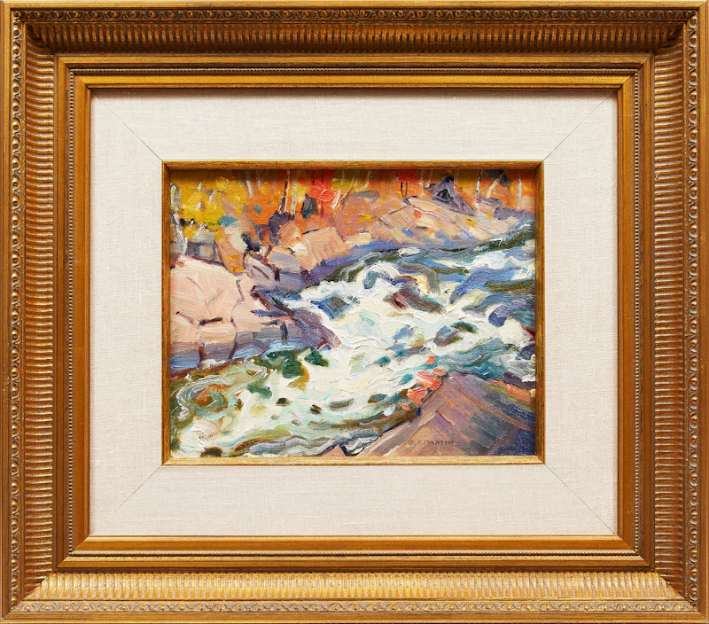 Bernice Fenwick Martin, Hollow River Rapids, Near Dorset, Ontario, oil on canvas board - view 2