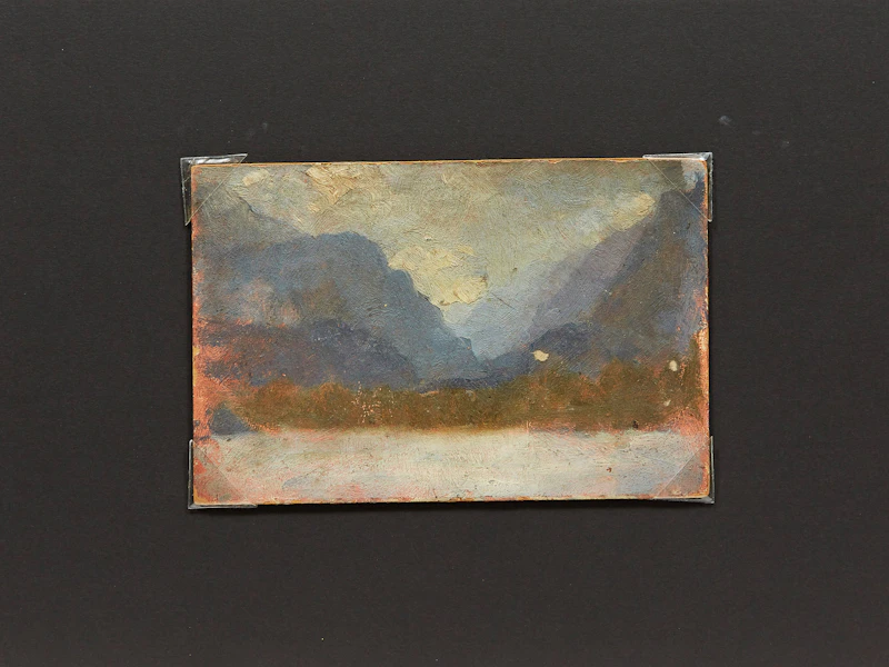 Frederic Marlett Bell-Smith, Mountain Landscape, oil on board