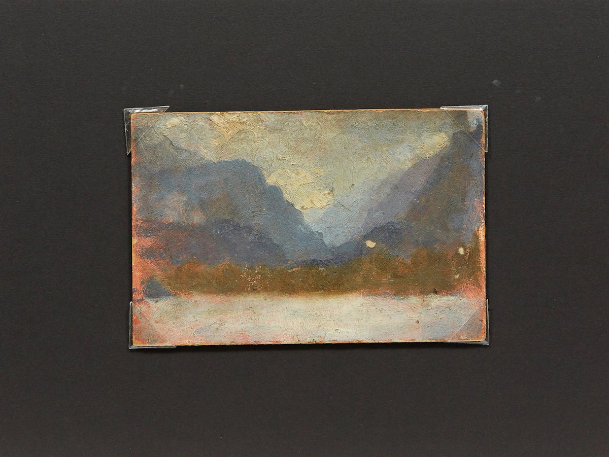 Frederic Marlett Bell-Smith, Mountain Landscape, oil on board