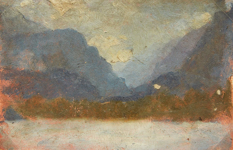 Frederic Marlett Bell-Smith, Mountain Landscape, oil on board - view 2