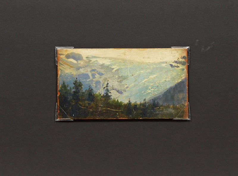 Frederic Marlett Bell-Smith, Mountain Landscape; Mountain Valley, double-sided oil on board - view 2