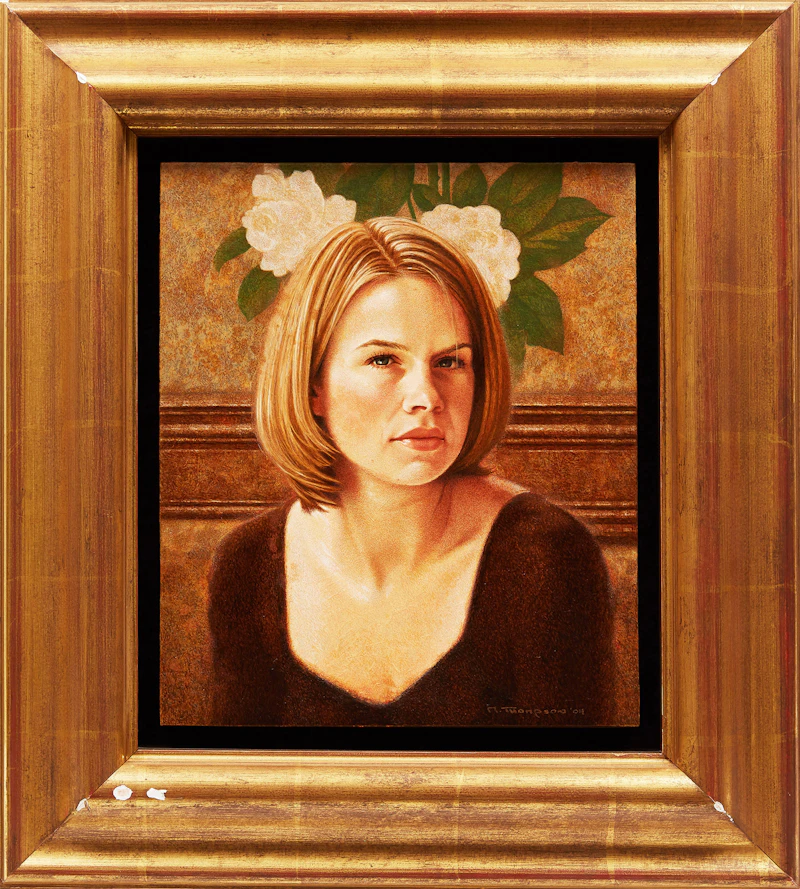 Michael Thompson, Study for a Woman Waiting, acrylic on board, 2004 - view 2