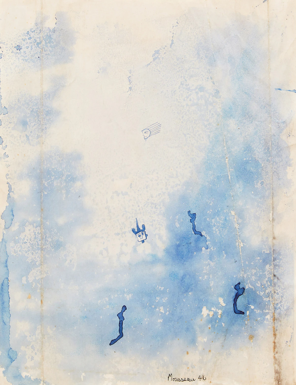 Jean-Paul Mousseau, Sans titre, ink and wash on paper, 1946