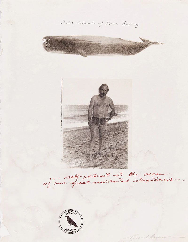 Self-portrait at the ocean of our great unlimited stupidness by Carl Beam