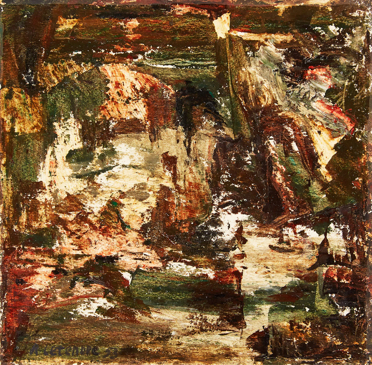 Rita Letendre, Mon bel amour, oil on board, 1953