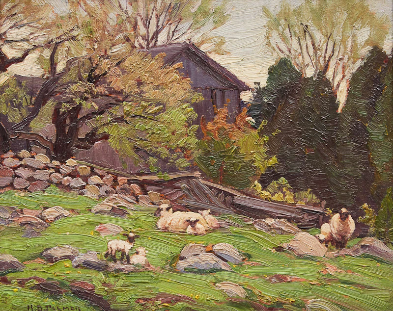 Sketch for Behind the Barn by Herbert Sidney Palmer