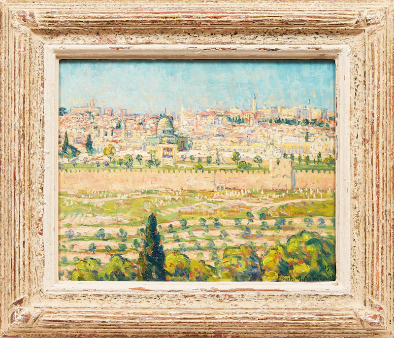 Frank Milton Armington, Jerusalem from Mount of Olives, oil on board, 1936 - view 2