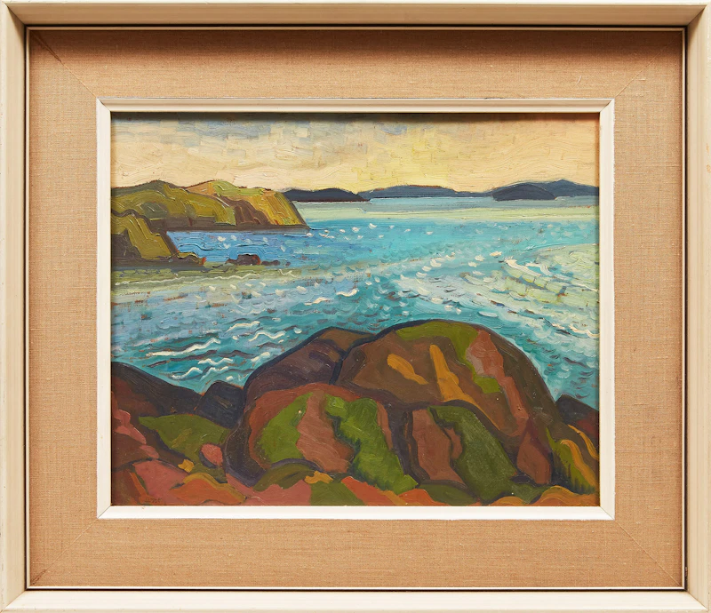 Henry George Glyde, Swanson’s Channel off Pender, oil on board - view 2