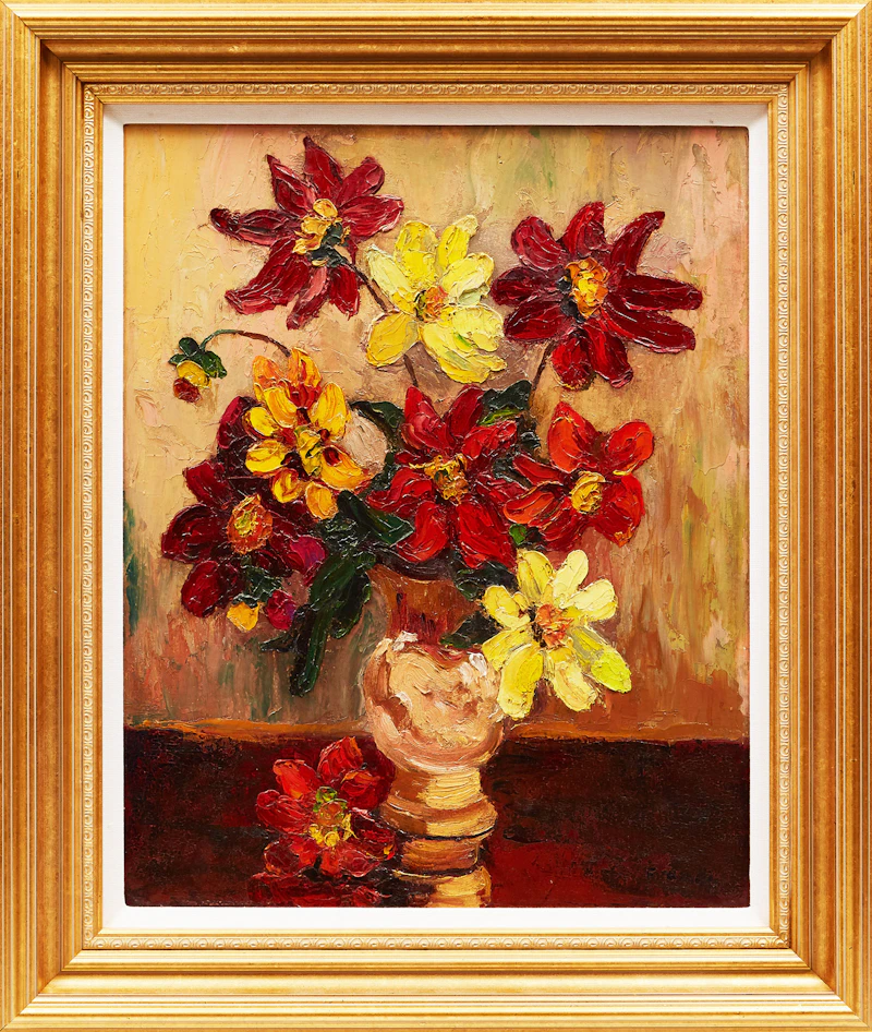 Albert Jacques Franck, Floral Still Life, oil on board - view 2