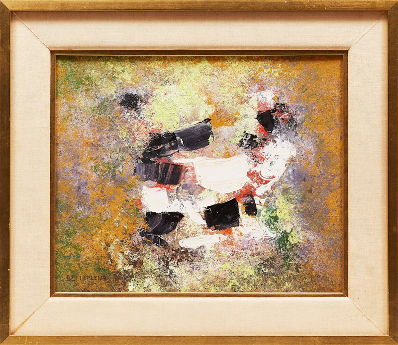 Léon Bellefleur, Abstraction, oil on canvas, 1974 - view 2
