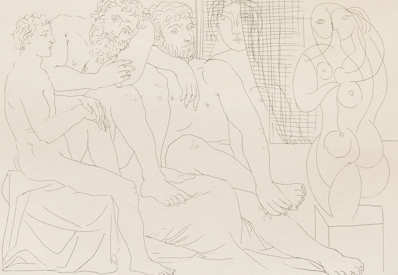 Pablo Picasso, Sculpteurs, modèles et sculpture (Suite Vollard), etching