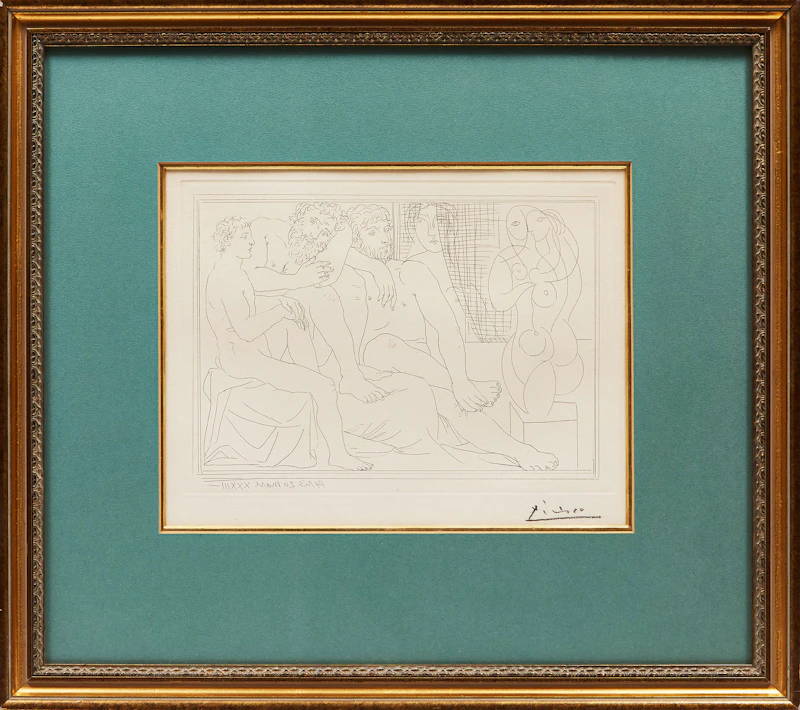 Pablo Picasso, Sculpteurs, modèles et sculpture (Suite Vollard), etching, 1933-39 - view 2
