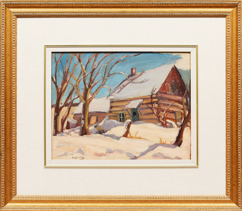 Ralph Wallace Burton, Cabin in Winter; Autumn Landscape, double-sided oil on board - view 2