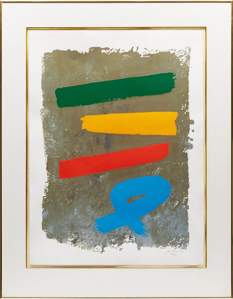 Jack Hamilton Bush, Three and Blue Loop, colour serigraph, 1971 - view 2