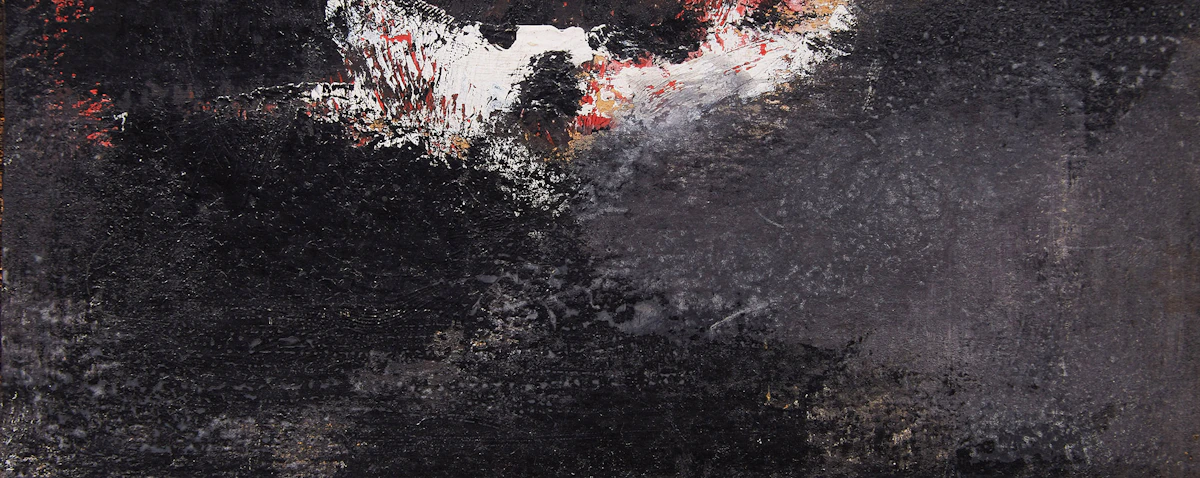 Luis Feito, Untitled (1957), oil on paper, 1957
