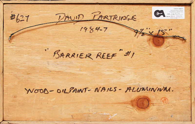 David Gerry Partridge, Barrier Reef #1, mixed media relief sculpture, 1984 - view 3