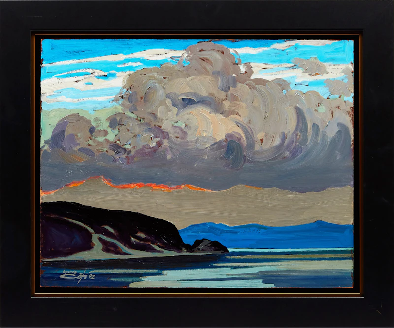 Bruno Côté, Baie St. Paul, oil on board, 1982 - view 2