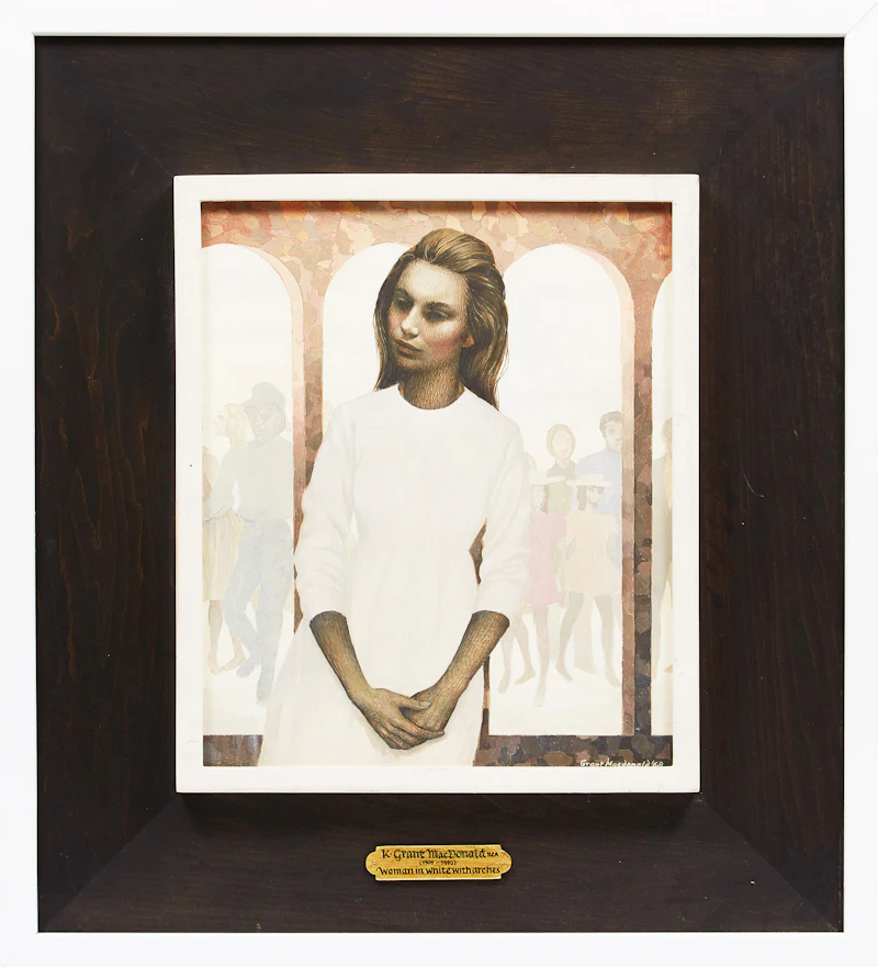 Grant Kenneth MacDonald, Woman in White with Arches, egg tempera on panel, 1968 - view 2