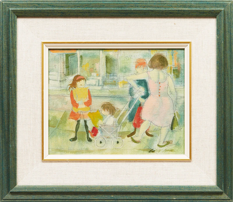 William Arthur Winter, The Shoppers, oil on canvas laid down on board - view 2