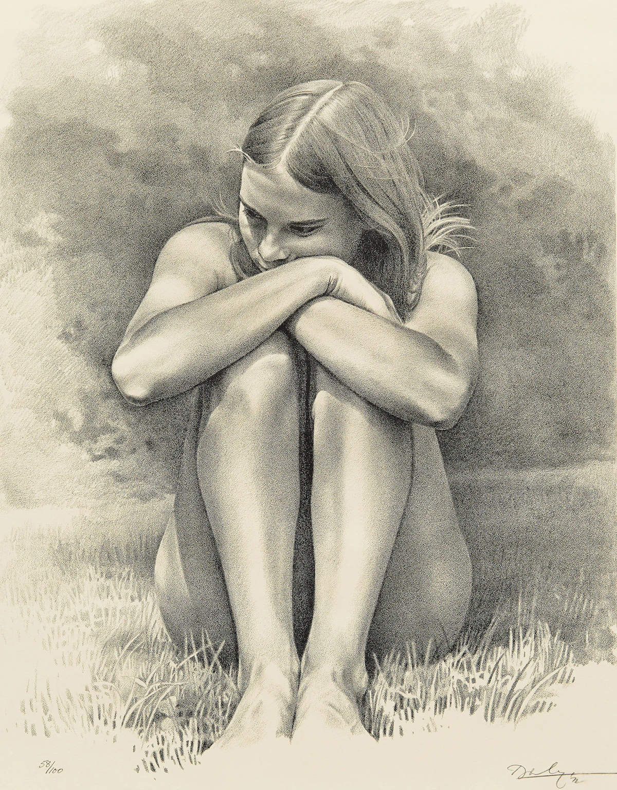 Kenneth Danby, The Dreamer, lithograph