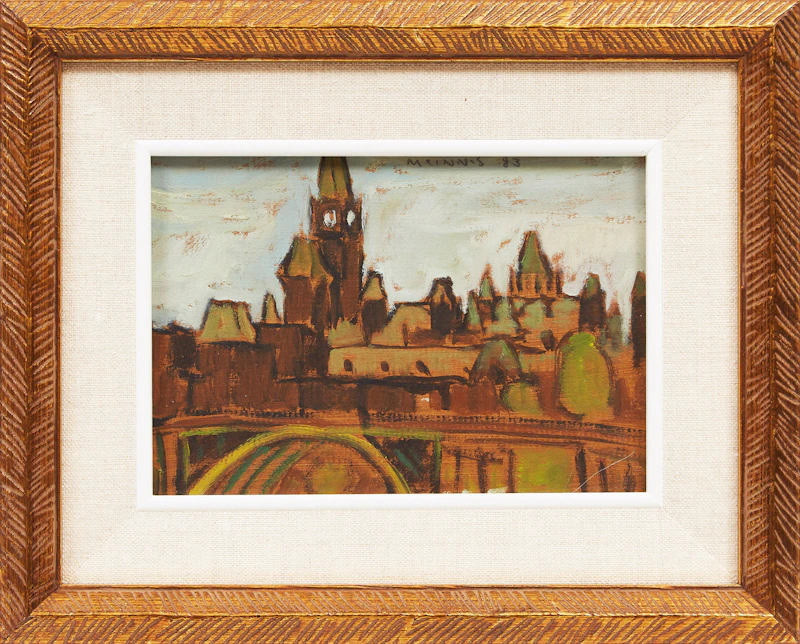 Robert Francis Michael McInnis, Parliament Buildings, Ottawa, oil on board, 1983 - view 3