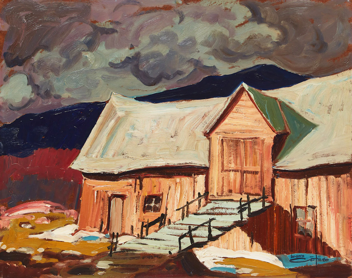 Bruno Côté, Rang St. Nicolas , oil on board