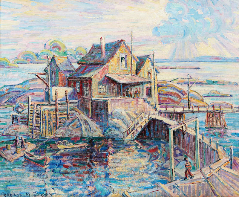 Friendship Island, Maine (Lobster Pond) by Hortense Mattice Gordon