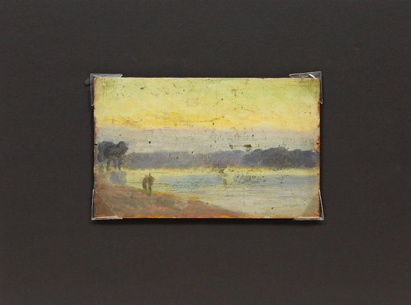 Frederic Marlett Bell-Smith, Shoreline at Dusk, oil on board - view 2