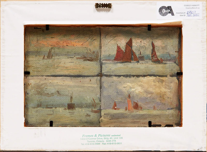 Frederic Marlett Bell-Smith, Shipyard, oil on board - view 3