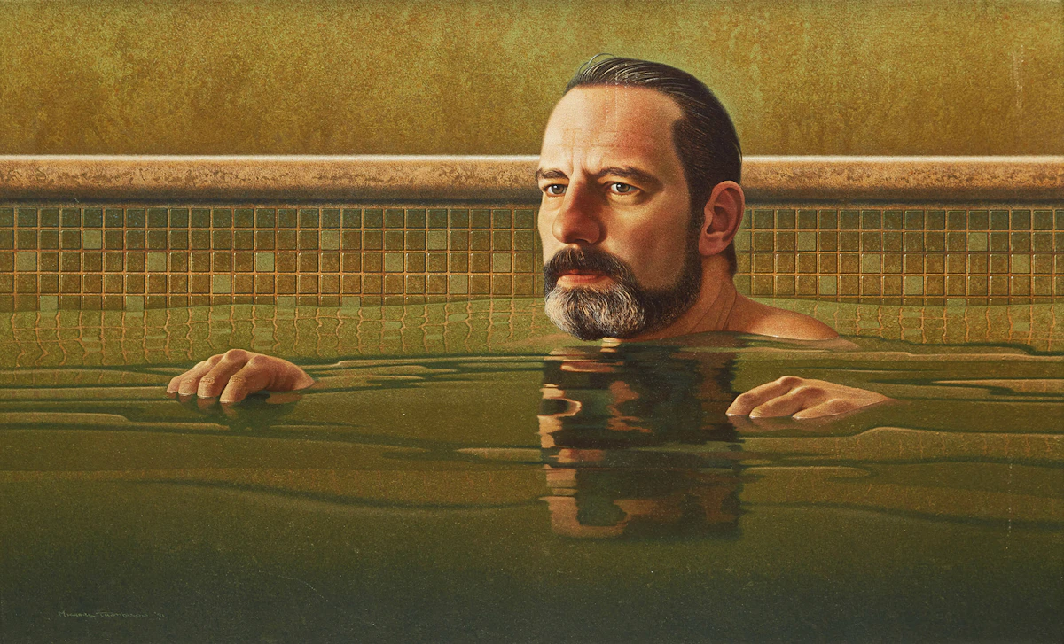 Michael Thompson, Portrait of Henry Campbell Thompson, acrylic on masonite, 1991 