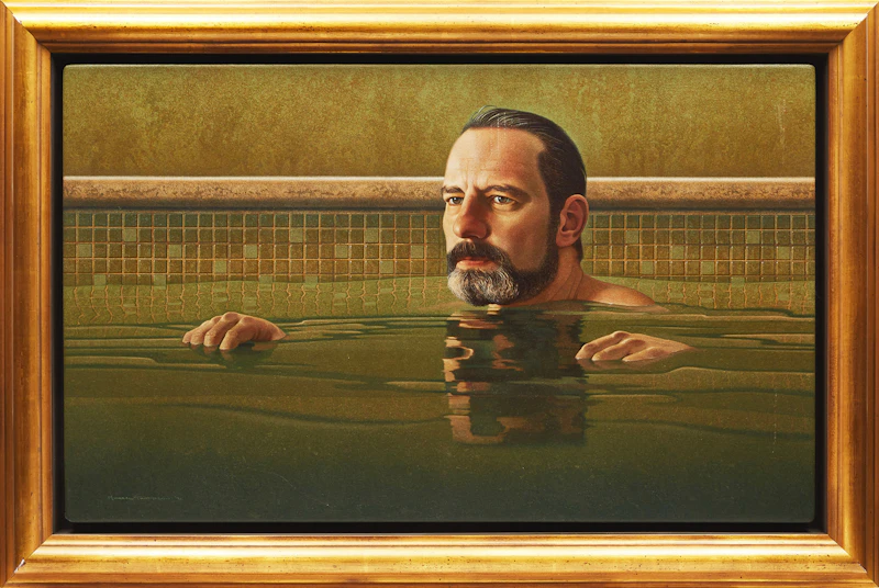 Michael Thompson, Portrait of Henry Campbell Thompson, acrylic on masonite, 1991  - view 2