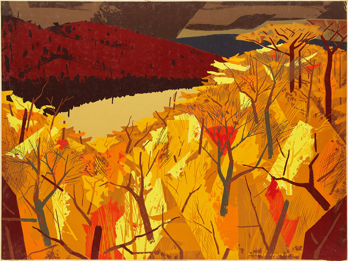 Charles Fraser Comfort, Algonquin Lake, sampson-matthews silkscreen