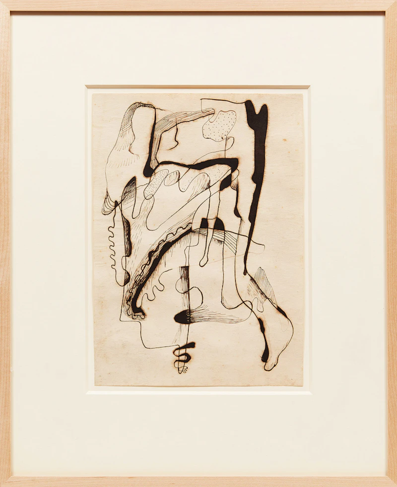 Jean-Paul Mousseau, Sans titre, ink on paper, circa 1947 - view 2