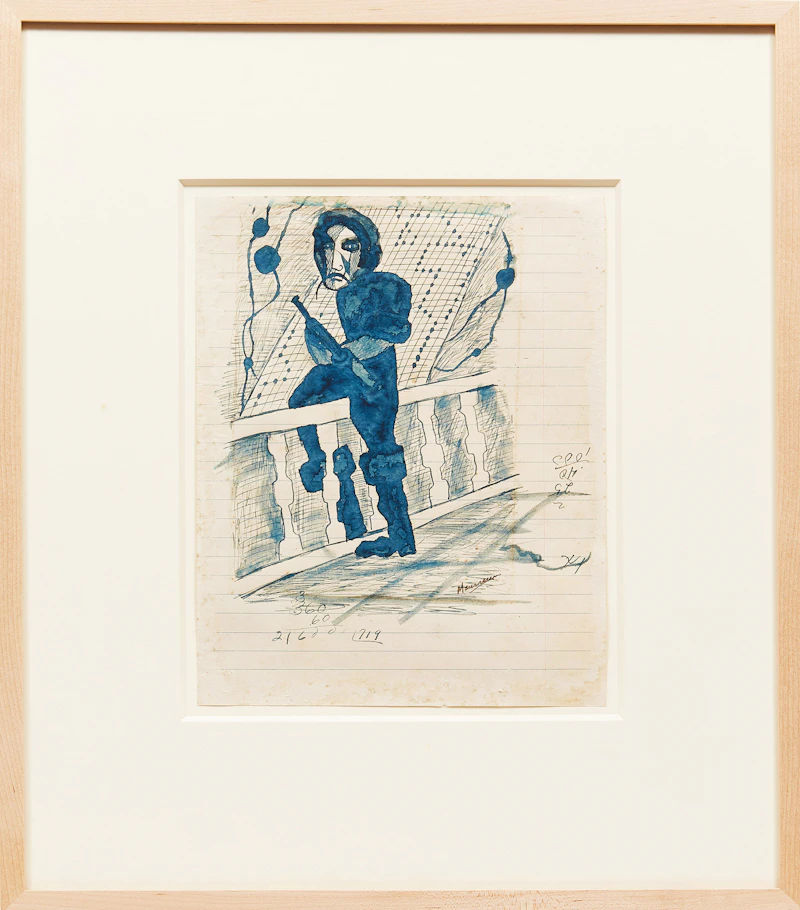 Jean-Paul Mousseau, Sans titre, ink and wash on paper, circa 1945 - view 2