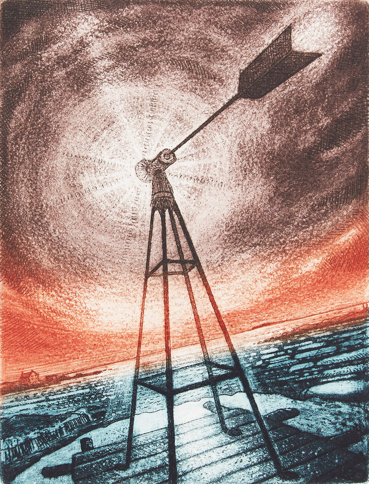 David Lloyd Blackwood, Bragg’s Island, colour etching and aquatint, 2007