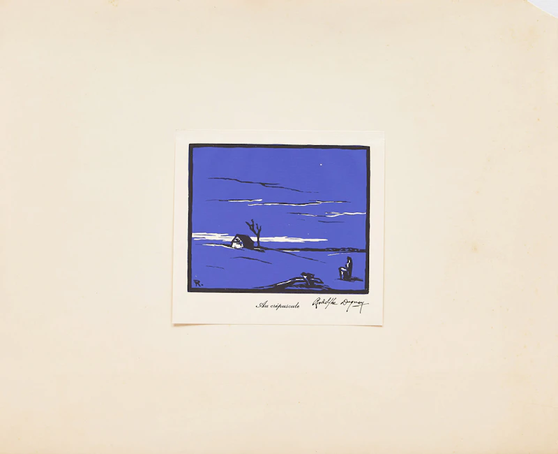 Rodolphe Duguay, Au crépuscle , woodcut print, 1935 - view 2
