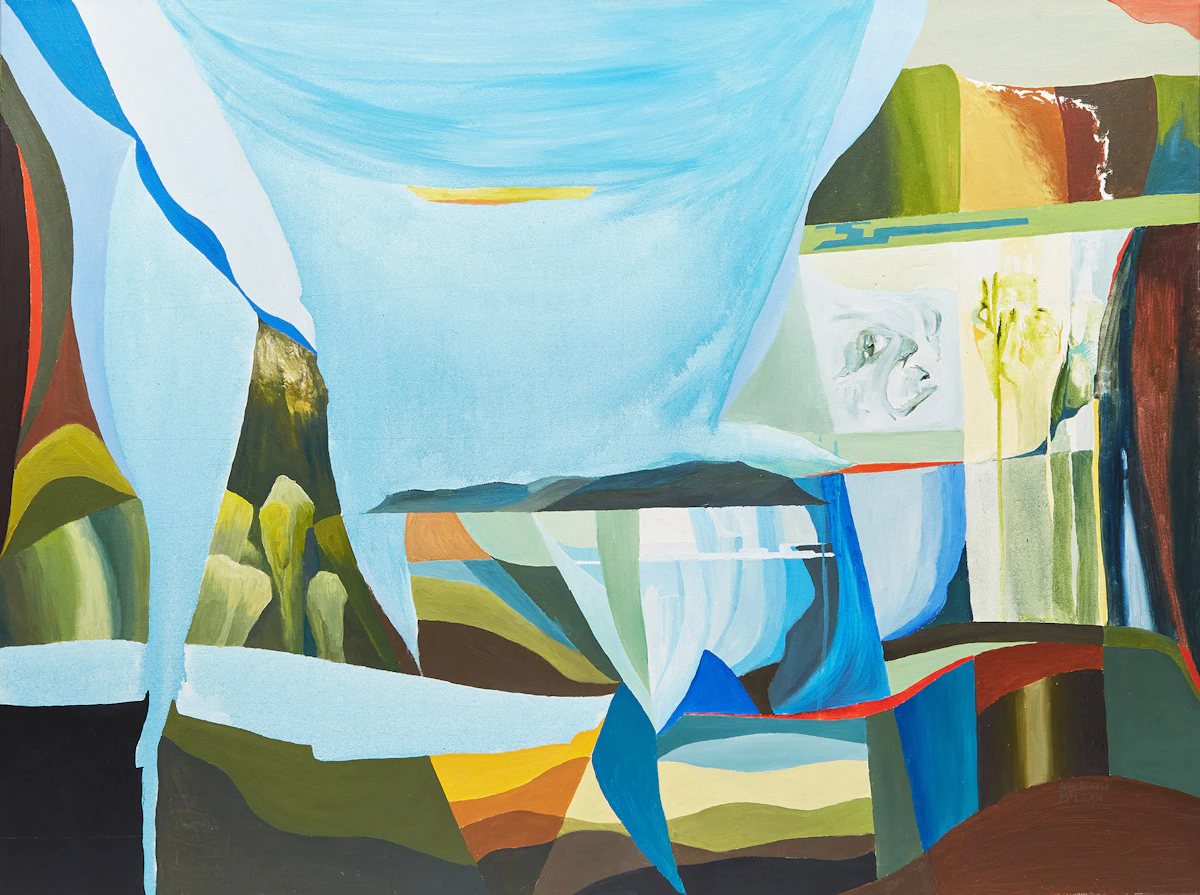 John Dunbar McLean, Sky Blue, oil on canvas, 1990