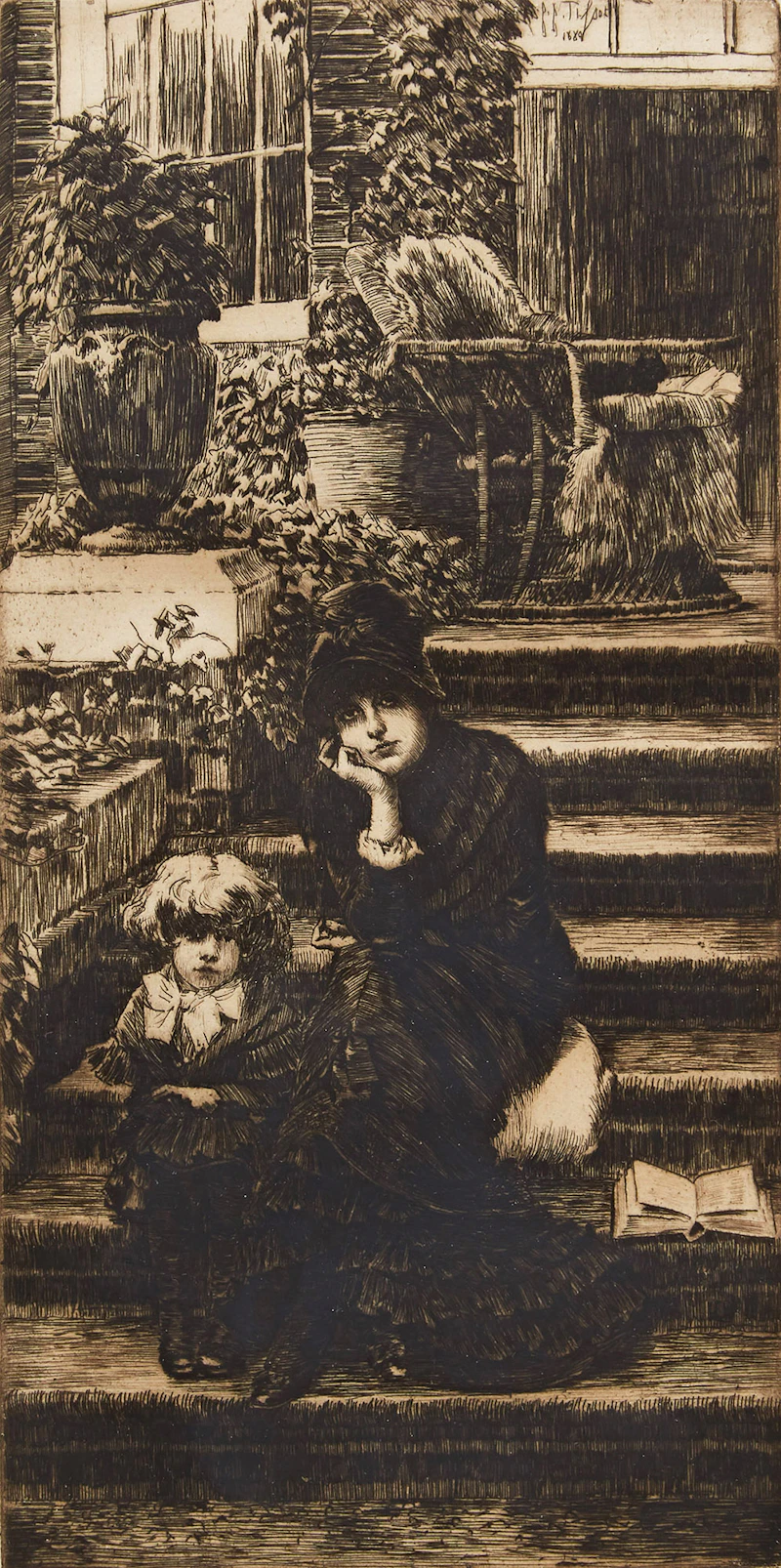 James Jacques Joseph Tissot, Reverie, etching