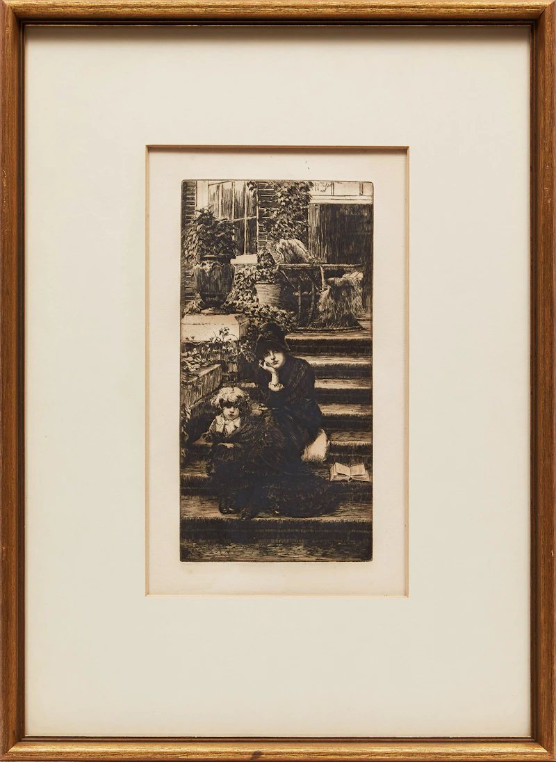 James Jacques Joseph Tissot, Reverie, etching, 1889 - view 2