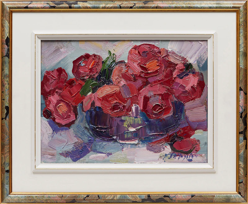 Armand Tatossian, Still Life with Roses, oil on canvas - view 2