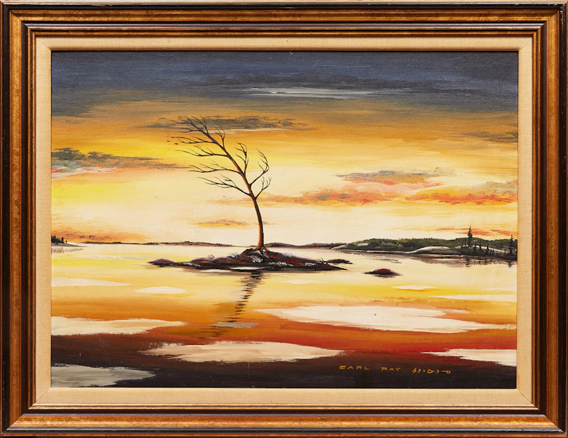 Carl Ray, Hanging on for Life, oil on canvas board, 1970 - view 2