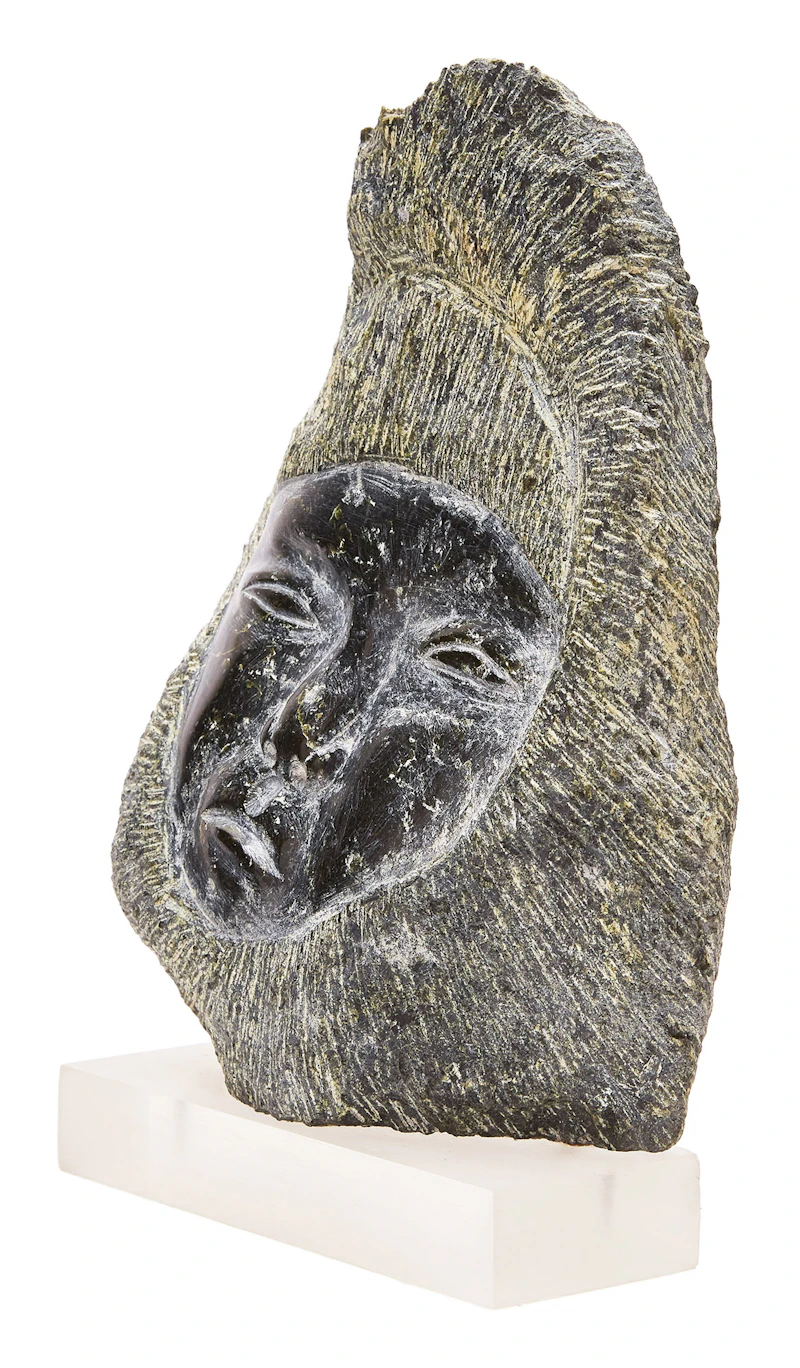 Unidentified Inuit Artist, Head of a Child, stone - view 3