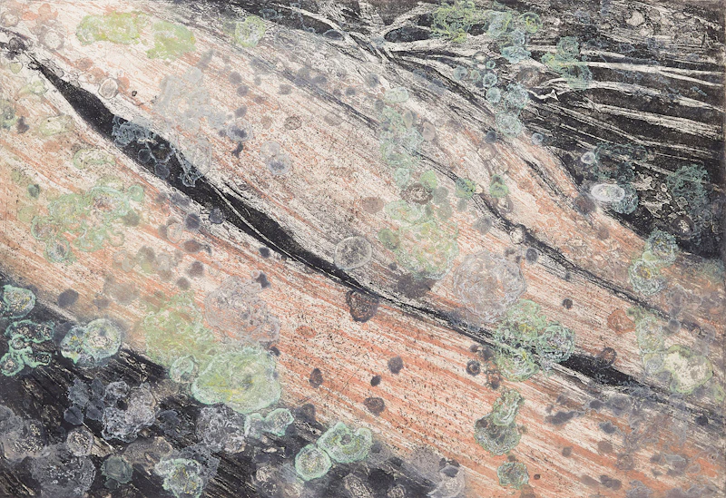 Edward John Bartram, Metamorphic Calligraphy, colour etching, 1996 - view 1
