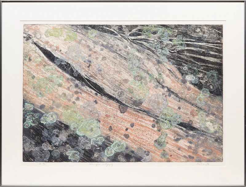 Edward John Bartram, Metamorphic Calligraphy, colour etching, 1996 - view 2