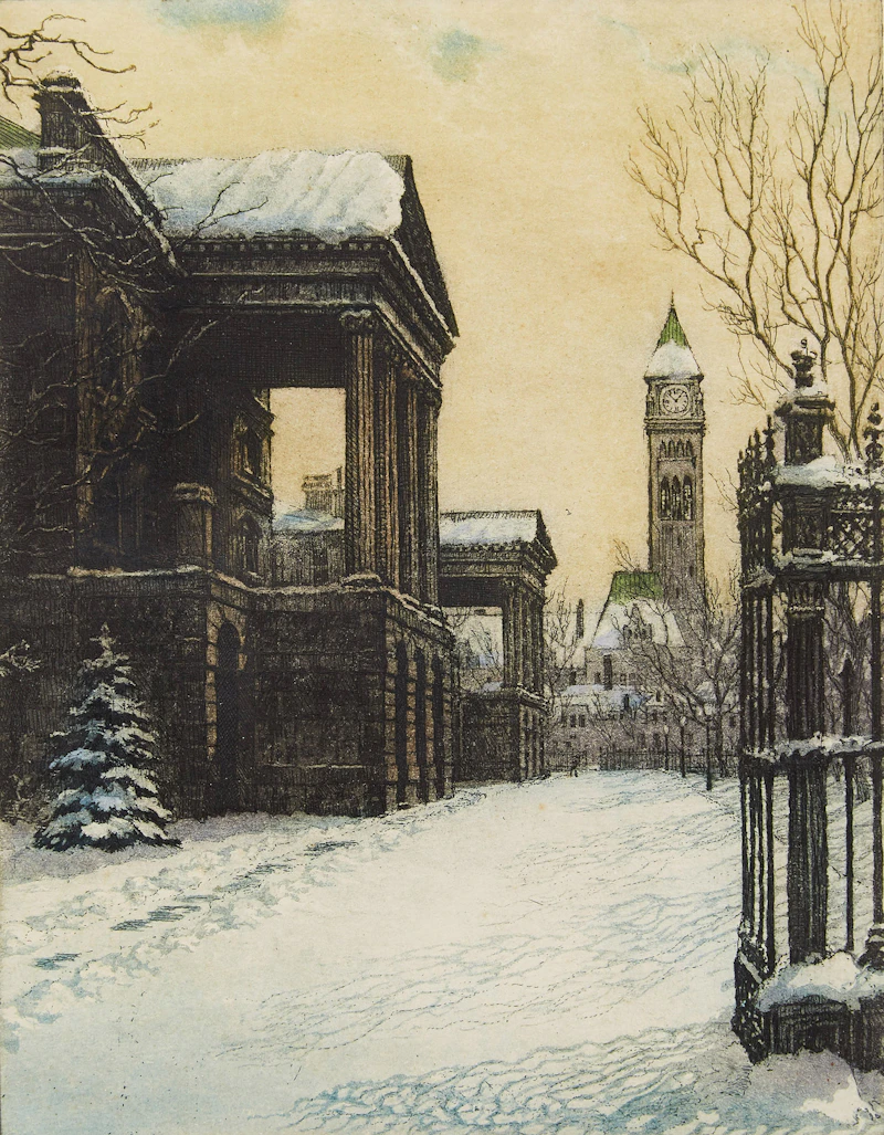 Nicholas Hornyansky, Osgoode Hall, Toronto, aquatint