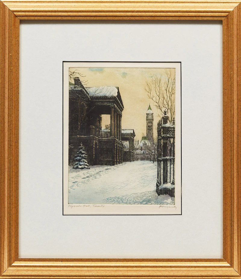 Nicholas Hornyansky, Osgoode Hall, Toronto, aquatint - view 2