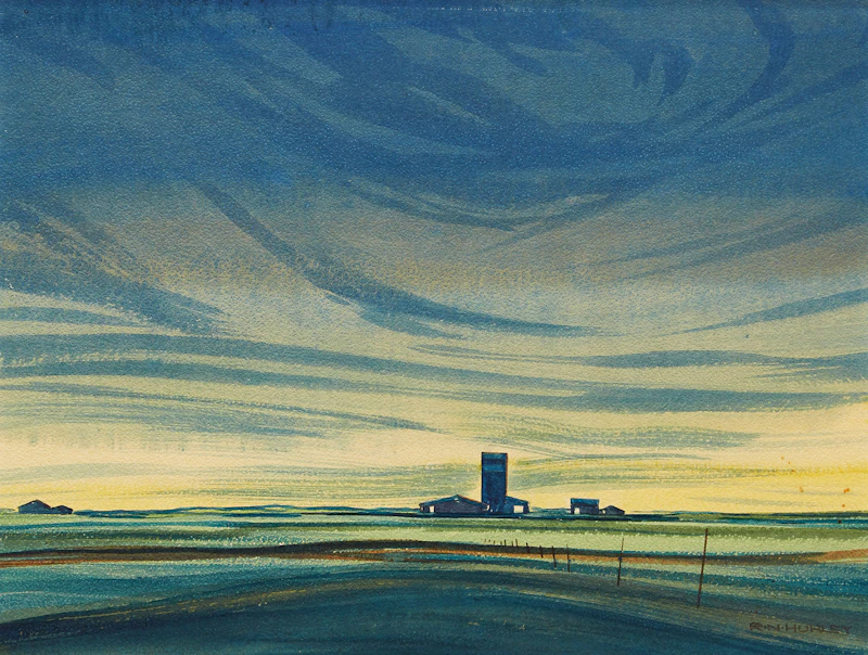 Robert N. Hurley, Untitled Nocturne, watercolour