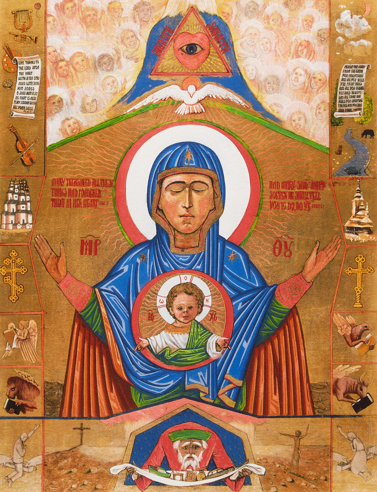 William Kurelek, Our Lady of St. Demetrius, giclee print on arches paper, 2005